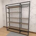 Closet Araras, Guarda Roupas Aberto Industrial Com 27 Peças P