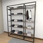 Closet Araras, Guarda Roupas Aberto Industrial Com 27 Peças P