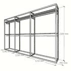 Closet Araras, Guarda Roupas Aberto Industrial Com 27 Peças P