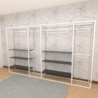 Closet Araras, Guarda Roupas Aberto Industrial Com 28 Peças B