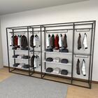 Closet Araras, Guarda Roupas Aberto Industrial Com 28 Peças B