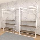 Closet Araras, Guarda Roupas Aberto Industrial Com 28 Peças B