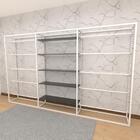 Closet Araras, Guarda Roupas Aberto Industrial Com 28 Peças B