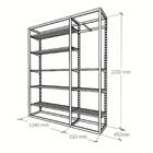 Closet Araras, Guarda Roupas Aberto Industrial Com 28 Peças P