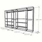 Closet Araras, Guarda Roupas Aberto Industrial Com 28 Peças P