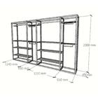 Closet Araras, Guarda Roupas Aberto Industrial Com 28 Peças P