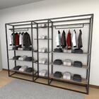 Closet Araras, Guarda Roupas Aberto Industrial Com 28 Peças P
