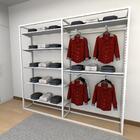 Closet Araras, Guarda Roupas Aberto Industrial Com 29 Peças B