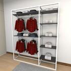 Closet Araras, Guarda Roupas Aberto Industrial Com 29 Peças B