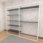 Closet Araras, Guarda Roupas Aberto Industrial Com 29 Peças B