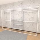 Closet Araras, Guarda Roupas Aberto Industrial Com 29 Peças B