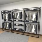 Closet Araras, Guarda Roupas Aberto Industrial Com 29 Peças P