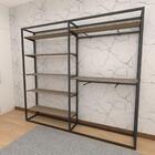 Closet Araras, Guarda Roupas Aberto Industrial Com 29 Peças P