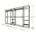 Closet Araras, Guarda Roupas Aberto Industrial Com 30 Peças B