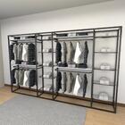 Closet Araras, Guarda Roupas Aberto Industrial Com 30 Peças B