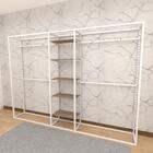 Closet Araras, Guarda Roupas Aberto Industrial Com 30 Peças B