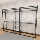 Closet Araras, Guarda Roupas Aberto Industrial Com 30 Peças P