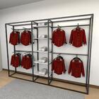 Closet Araras, Guarda Roupas Aberto Industrial Com 30 Peças P