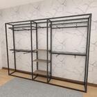 Closet Araras, Guarda Roupas Aberto Industrial Com 30 Peças P