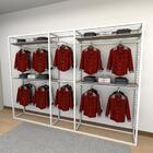 Closet Araras, Guarda Roupas Aberto Industrial Com 31 Peças B