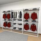 Closet Araras, Guarda Roupas Aberto Industrial Com 31 Peças B