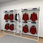 Closet Araras, Guarda Roupas Aberto Industrial Com 31 Peças B