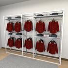 Closet Araras, Guarda Roupas Aberto Industrial Com 31 Peças B