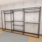 Closet Araras, Guarda Roupas Aberto Industrial Com 31 Peças P