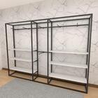 Closet Araras, Guarda Roupas Aberto Industrial Com 31 Peças P