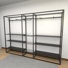 Closet Araras, Guarda Roupas Aberto Industrial Com 31 Peças P