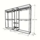 Closet Araras, Guarda Roupas Aberto Industrial Com 31 Peças P