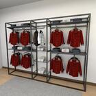 Closet Araras, Guarda Roupas Aberto Industrial Com 31 Peças P