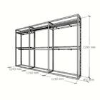 Closet Araras, Guarda Roupas Aberto Industrial Com 31 Peças P