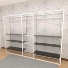 Closet Araras, Guarda Roupas Aberto Industrial Com 32 Peças B