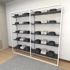 Closet Araras, Guarda Roupas Aberto Industrial Com 32 Peças B