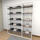 Closet Araras, Guarda Roupas Aberto Industrial Com 32 Peças B