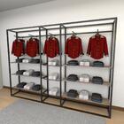 Closet Araras, Guarda Roupas Aberto Industrial Com 32 Peças P