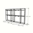 Closet Araras, Guarda Roupas Aberto Industrial Com 32 Peças P