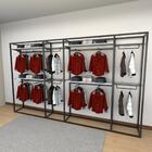 Closet Araras, Guarda Roupas Aberto Industrial Com 32 Peças P