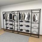 Closet Araras, Guarda Roupas Aberto Industrial Com 32 Peças P