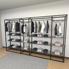 Closet Araras, Guarda Roupas Aberto Industrial Com 32 Peças P