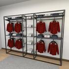 Closet Araras, Guarda Roupas Aberto Industrial Com 32 Peças P