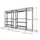 Closet Araras, Guarda Roupas Aberto Industrial Com 32 Peças P