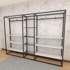 Closet Araras, Guarda Roupas Aberto Industrial Com 32 Peças P