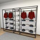 Closet Araras, Guarda Roupas Aberto Industrial Com 32 Peças P