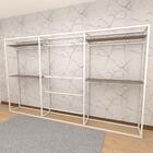 Closet Araras, Guarda Roupas Aberto Industrial Com 33 Peças B