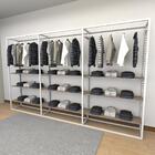 Closet Araras, Guarda Roupas Aberto Industrial Com 33 Peças B