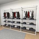 Closet Araras, Guarda Roupas Aberto Industrial Com 33 Peças B