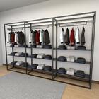 Closet Araras, Guarda Roupas Aberto Industrial Com 33 Peças P