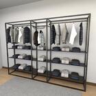 Closet Araras, Guarda Roupas Aberto Industrial Com 33 Peças P